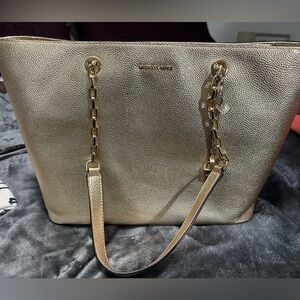 Gold Michael Kors purse